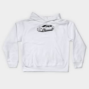 Subie lina art black Kids Hoodie